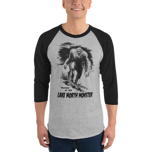 Lake Worth Monster Retro Raglan Shirt